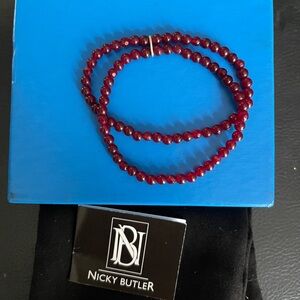 Nicky Butler Red Double-Wrap Beaded Bracelet